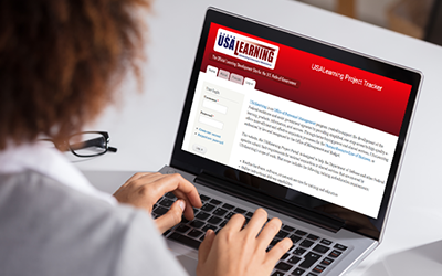 Screenshot of USALearning Project Tracker